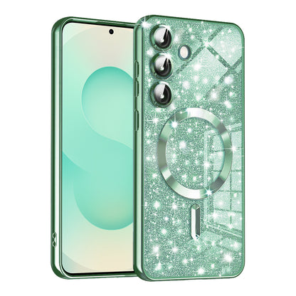 MagSafe futrola za Samsung Galaxy S25+ S936, Techsuit, Luxury Glitter, Svijetlo Zelena