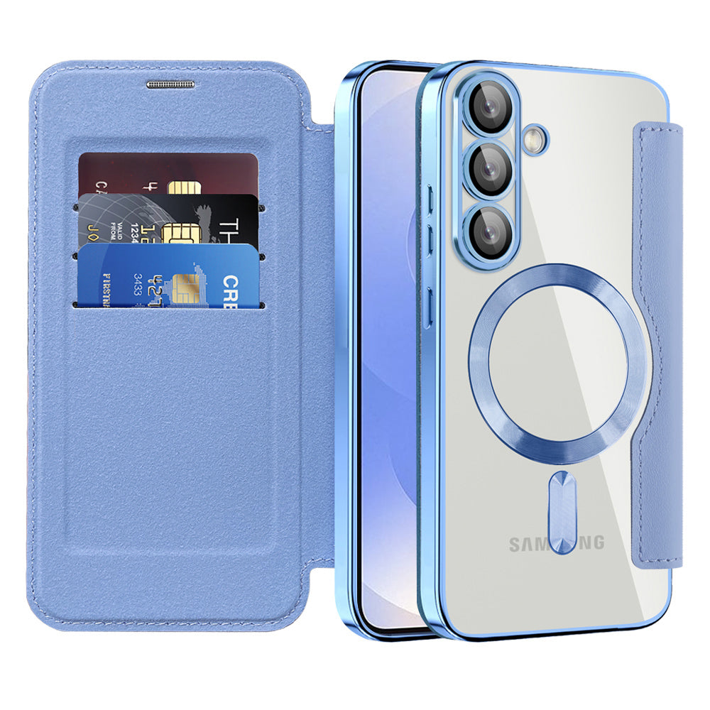 MagSafe futrola za Samsung Galaxy S25+ S936, Techsuit, SmartMag Book, Plava