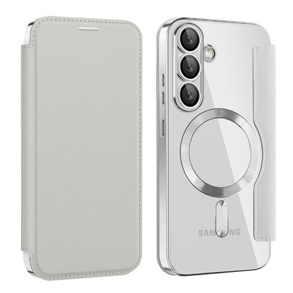 MagSafe futrola za Samsung Galaxy S25+ S936, Techsuit, SmartMag Book, Siva