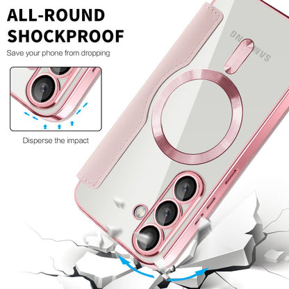 MagSafe futrola za Samsung Galaxy S25+ S936, Techsuit, SmartMag Book, Roza