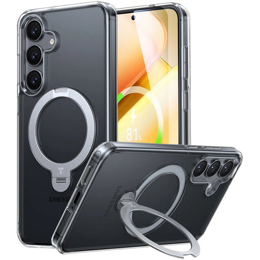 Futrola MagSafe za Samsung Galaxy S25+ S936, Torras, Ostand Spin, Prozirna