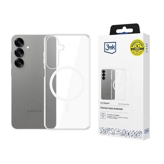 MagSafe futrola za Samsung Galaxy S25 S931, 3MK, Clear MagCase, Prozirna