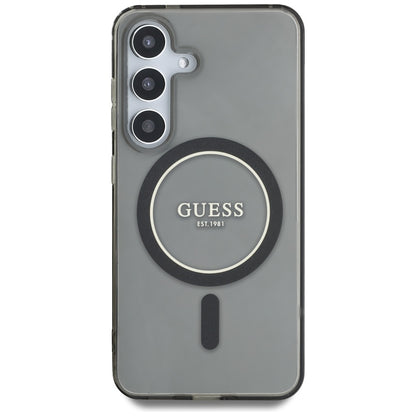 Futrola MagSafe za Samsung Galaxy S25 S931, Guess, IML Glitter Circle, Crna