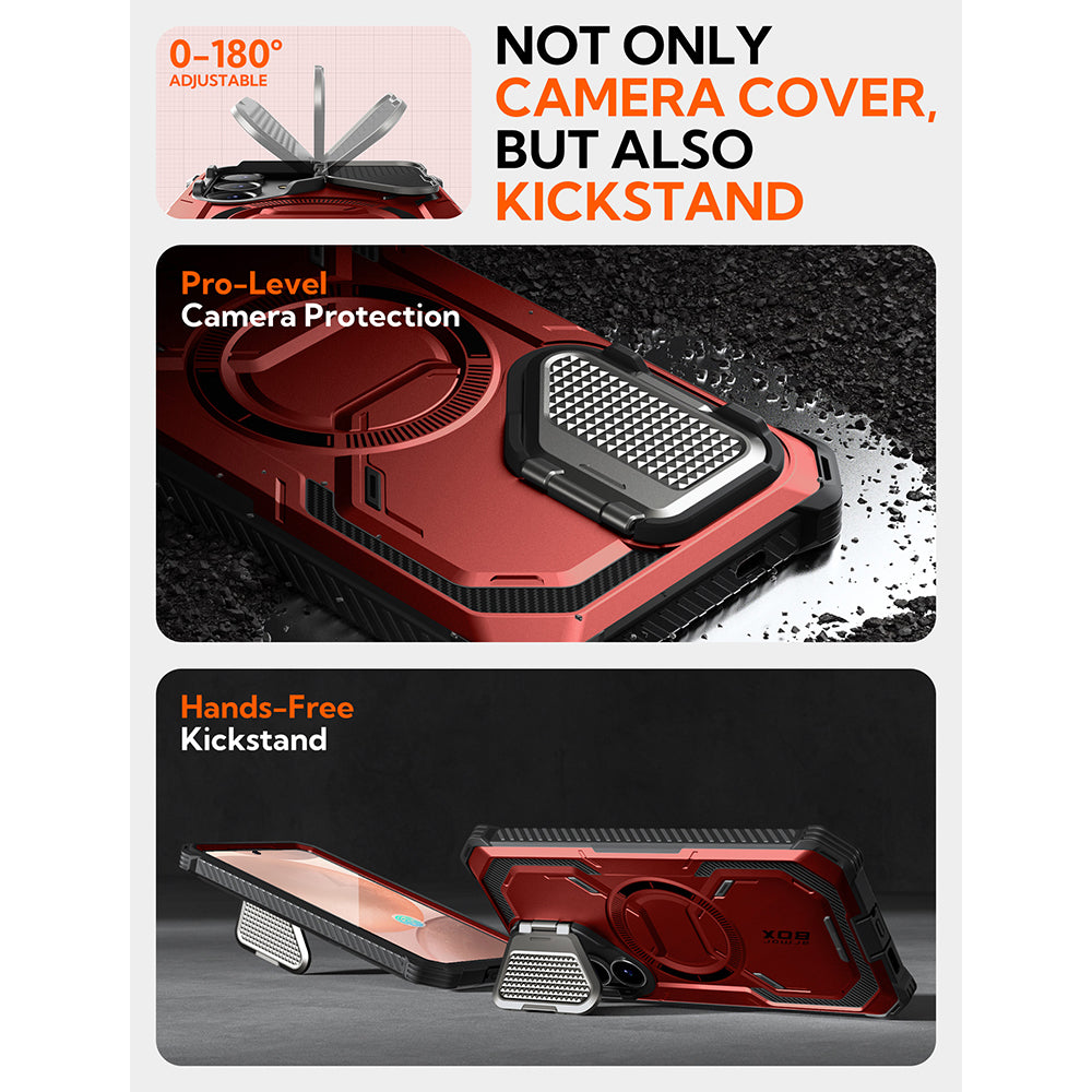 Futrola MagSafe za Samsung Galaxy S25 S931, i-Blason, ArmorBox, Crvena