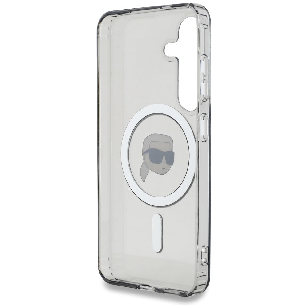 Futrola MagSafe za Samsung Galaxy S25 S931, Karl Lagerfeld, IML Karl's Head, Crna