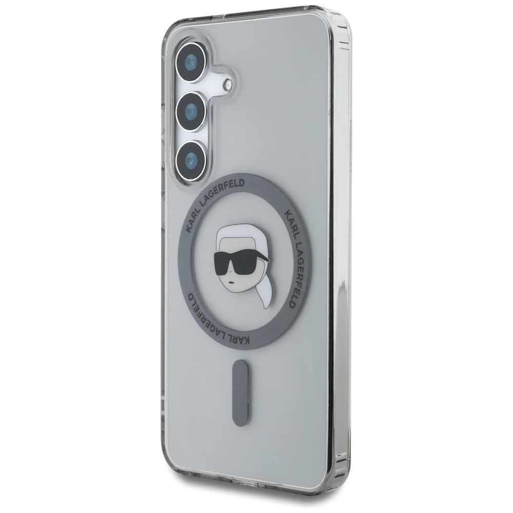 Futrola MagSafe za Samsung Galaxy S25 S931, Karl Lagerfeld, IML Karl's Head, Crna