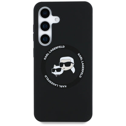 Futrola MagSafe za Samsung Galaxy S25 S931, Karl Lagerfeld, Silicone Double Heads, Crna