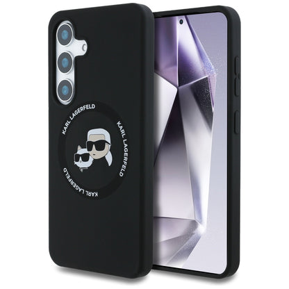Futrola MagSafe za Samsung Galaxy S25 S931, Karl Lagerfeld, Silicone Double Heads, Crna