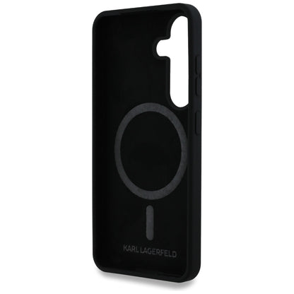 Futrola MagSafe za Samsung Galaxy S25 S931, Karl Lagerfeld, Silicone Double Heads, Crna