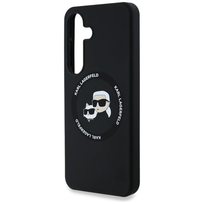 Futrola MagSafe za Samsung Galaxy S25 S931, Karl Lagerfeld, Silicone Double Heads, Crna