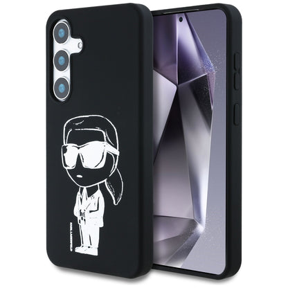 Futrola MagSafe za Samsung Galaxy S25 S931, Karl Lagerfeld, Silikonski Grafiti, Crna