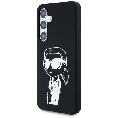 Futrola MagSafe za Samsung Galaxy S25 S931, Karl Lagerfeld, Silikonski Grafiti, Crna