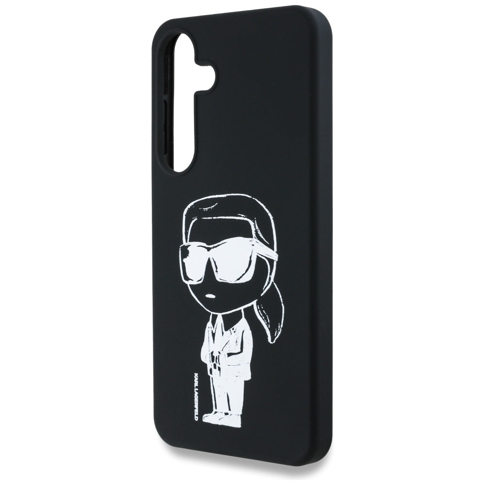 Futrola MagSafe za Samsung Galaxy S25 S931, Karl Lagerfeld, Silikonski Grafiti, Crna