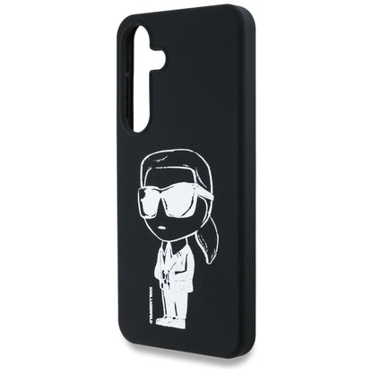 Futrola MagSafe za Samsung Galaxy S25 S931, Karl Lagerfeld, Silikonski Grafiti, Crna