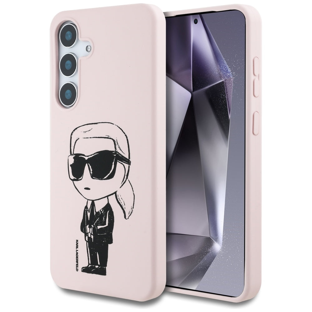 MagSafe futrola za Samsung Galaxy S25 S931, Karl Lagerfeld, Silikonski Graffiti, Roza