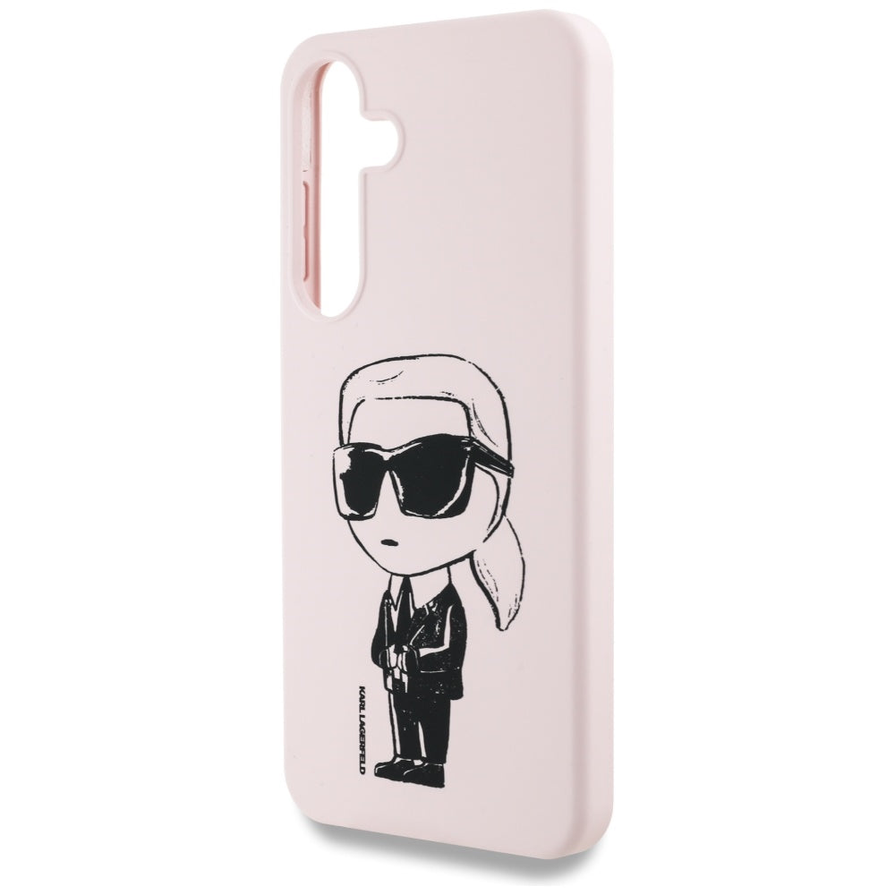 MagSafe futrola za Samsung Galaxy S25 S931, Karl Lagerfeld, Silikonski Graffiti, Roza
