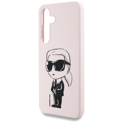 MagSafe futrola za Samsung Galaxy S25 S931, Karl Lagerfeld, Silikonski Graffiti, Roza