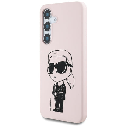 MagSafe futrola za Samsung Galaxy S25 S931, Karl Lagerfeld, Silikonski Graffiti, Roza