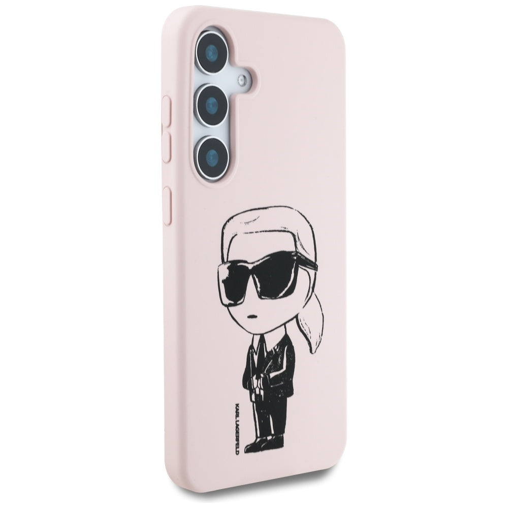 MagSafe futrola za Samsung Galaxy S25 S931, Karl Lagerfeld, Silikonski Graffiti, Roza