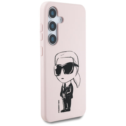 MagSafe futrola za Samsung Galaxy S25 S931, Karl Lagerfeld, Silikonski Graffiti, Roza