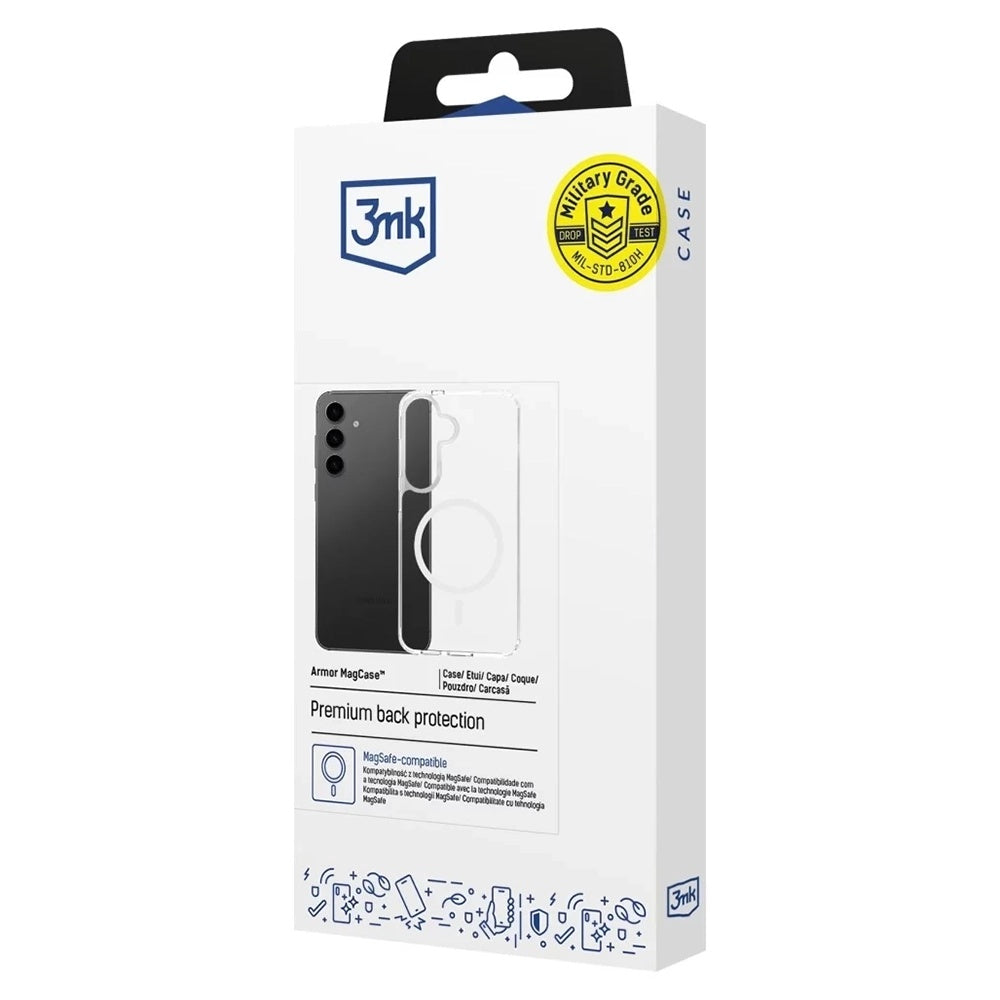 MagSafe futrola za Samsung Galaxy S25 S931 / S24 S921, 3MK, Armor MagCase, Prozirna