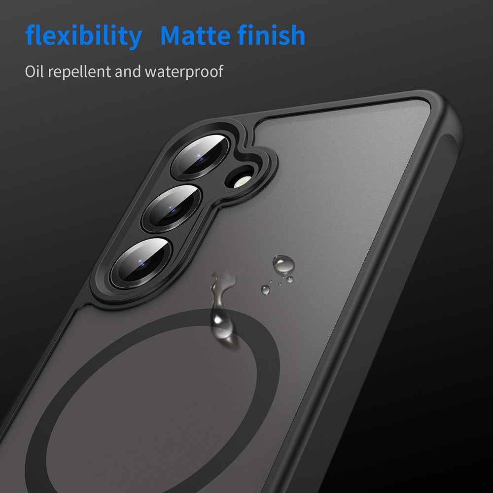 Futrola MagSafe za Samsung Galaxy S25 S931 / S24 S921, Techsuit, HaloFrost II (Big Lens Hole), Crna