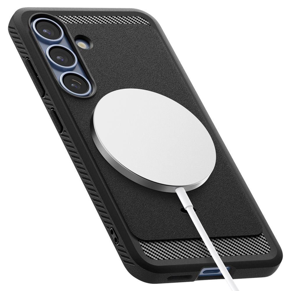 MagSafe futrola za Samsung Galaxy S25 S931, Spigen, Rugged Armor, Crna Mat ACS08998