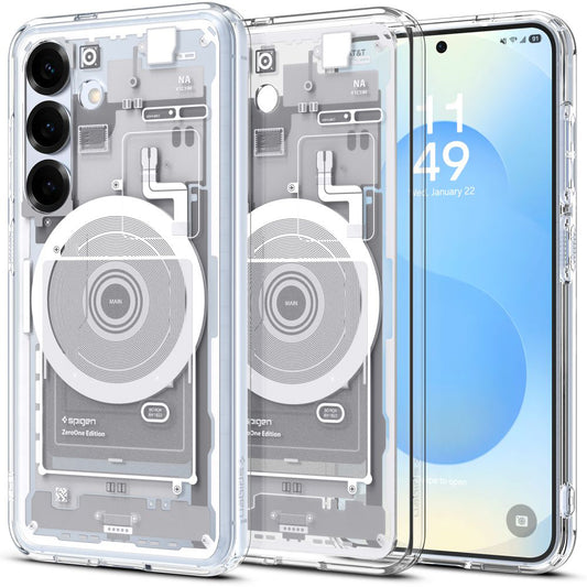 Futrola MagSafe za Samsung Galaxy S25 S931, Spigen, Ultra Hybrid Zero One, Bijela ACS09004