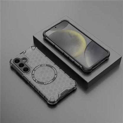 MagSafe futrola za Samsung Galaxy S25 S931, Techsuit, HoneyComb Shield, Crna