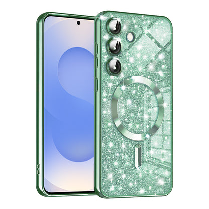 MagSafe futrola za Samsung Galaxy S25 S931, Techsuit, Luxury Glitter, Svijetlo Zelena