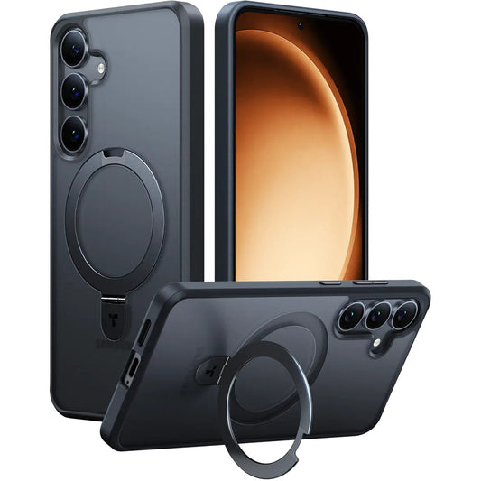 Futrola MagSafe za Samsung Galaxy S25 S931, Torras, Ostand, Crna