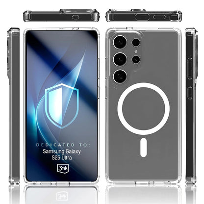 MagSafe futrola za Samsung Galaxy S25 Ultra S938, 3MK, Armor MagCase, Prozirna