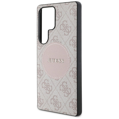 MagSafe futrola za Samsung Galaxy S25 Ultra S938, Guess, 4G Circle Classic Logo, Roza