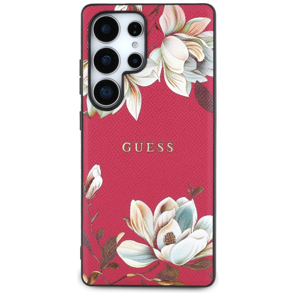 MagSafe futrola za Samsung Galaxy S25 Ultra S938, Guess, Grained Flowers, Fuksija