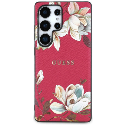 MagSafe futrola za Samsung Galaxy S25 Ultra S938, Guess, Grained Flowers, Fuksija