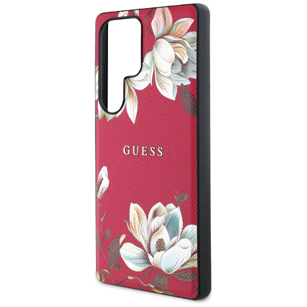 MagSafe futrola za Samsung Galaxy S25 Ultra S938, Guess, Grained Flowers, Fuksija