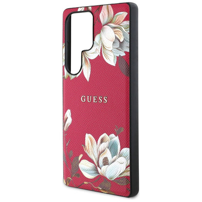 MagSafe futrola za Samsung Galaxy S25 Ultra S938, Guess, Grained Flowers, Fuksija