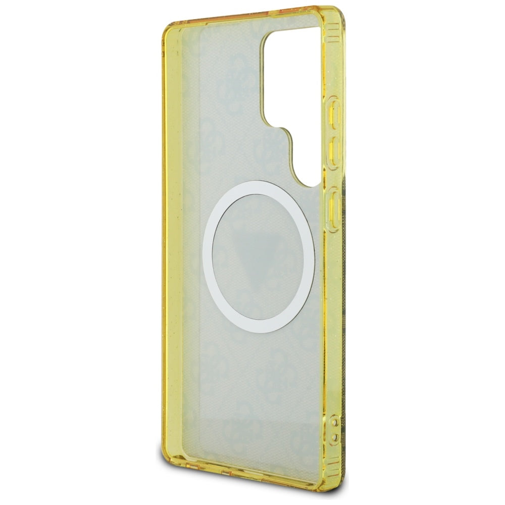 Futrola MagSafe za Samsung Galaxy S25 Ultra S938, Guess, IML Glitter 4G Circle Triangle, Smeđa