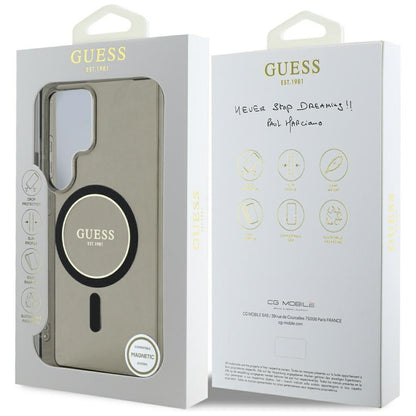 Futrola MagSafe za Samsung Galaxy S25 Ultra S938, Guess, IML Glitter Circle, Crna