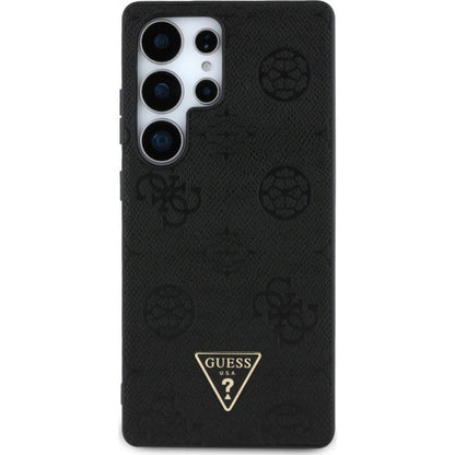 MagSafe futrola za Samsung Galaxy S25 Ultra S938, Guess, Peony Grained Hot Stamp Triangle, smeđa