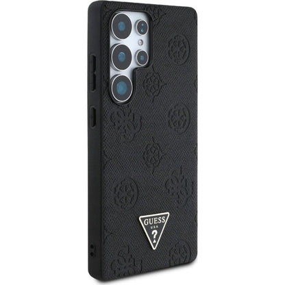 MagSafe futrola za Samsung Galaxy S25 Ultra S938, Guess, Peony Grained Hot Stamp Triangle, smeđa