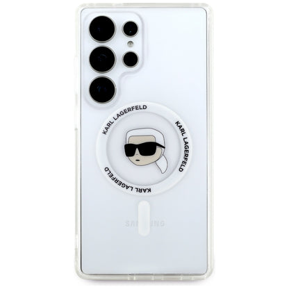 Futrola MagSafe za Samsung Galaxy S25 Ultra S938, Karl Lagerfeld, IML Karl's Head, Bijela