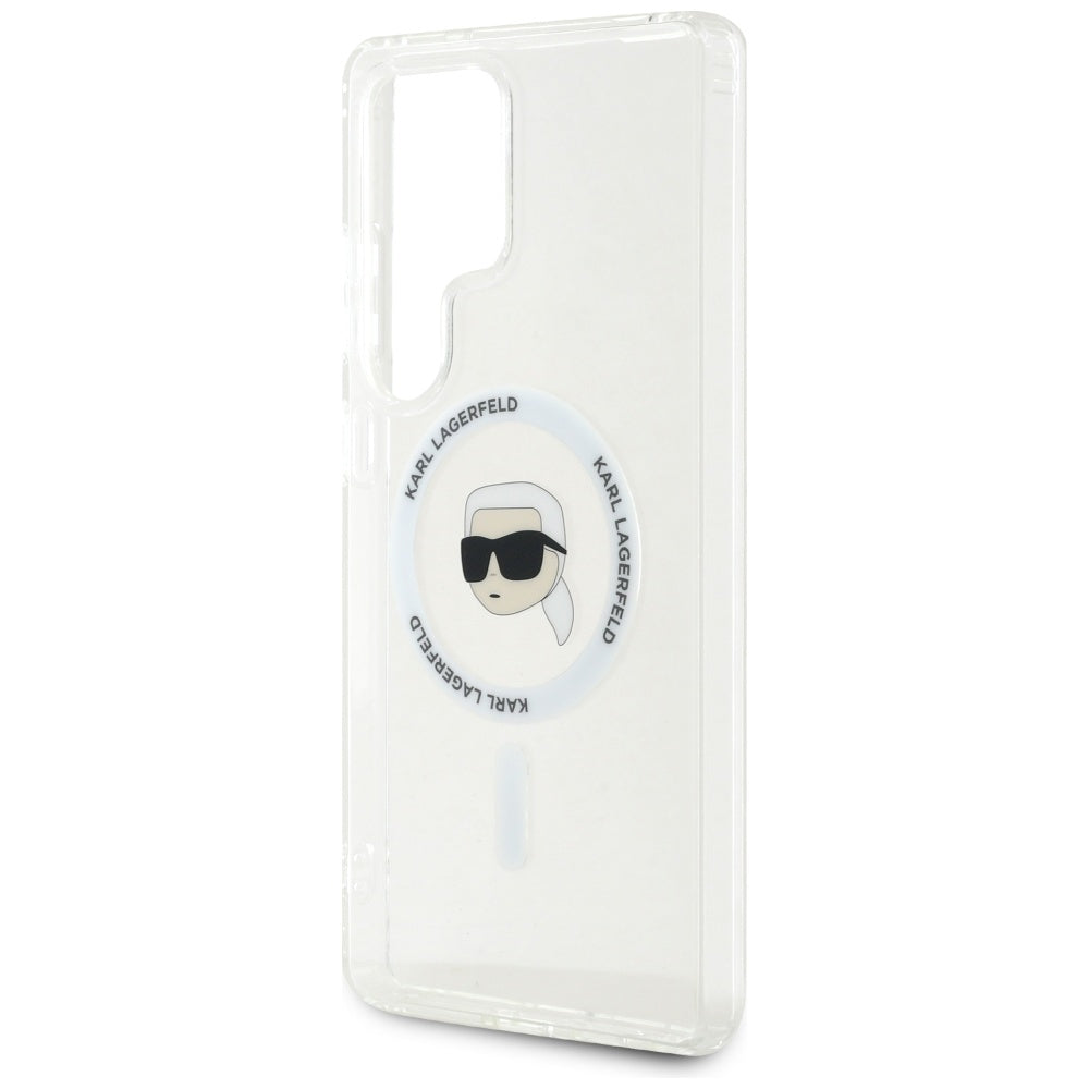 Futrola MagSafe za Samsung Galaxy S25 Ultra S938, Karl Lagerfeld, IML Karl's Head, Bijela