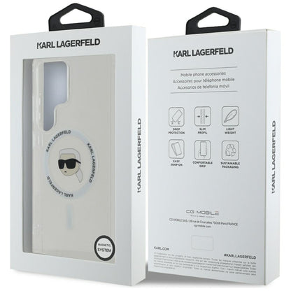 Futrola MagSafe za Samsung Galaxy S25 Ultra S938, Karl Lagerfeld, IML Karl's Head, Bijela