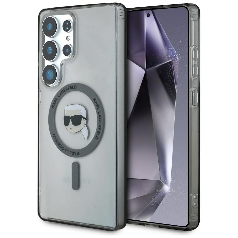 Futrola MagSafe za Samsung Galaxy S25 Ultra S938, Karl Lagerfeld, IML Karl's Head, Crna