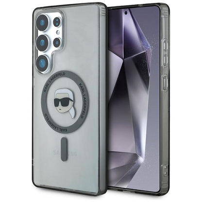 Futrola MagSafe za Samsung Galaxy S25 Ultra S938, Karl Lagerfeld, IML Karl's Head, Crna