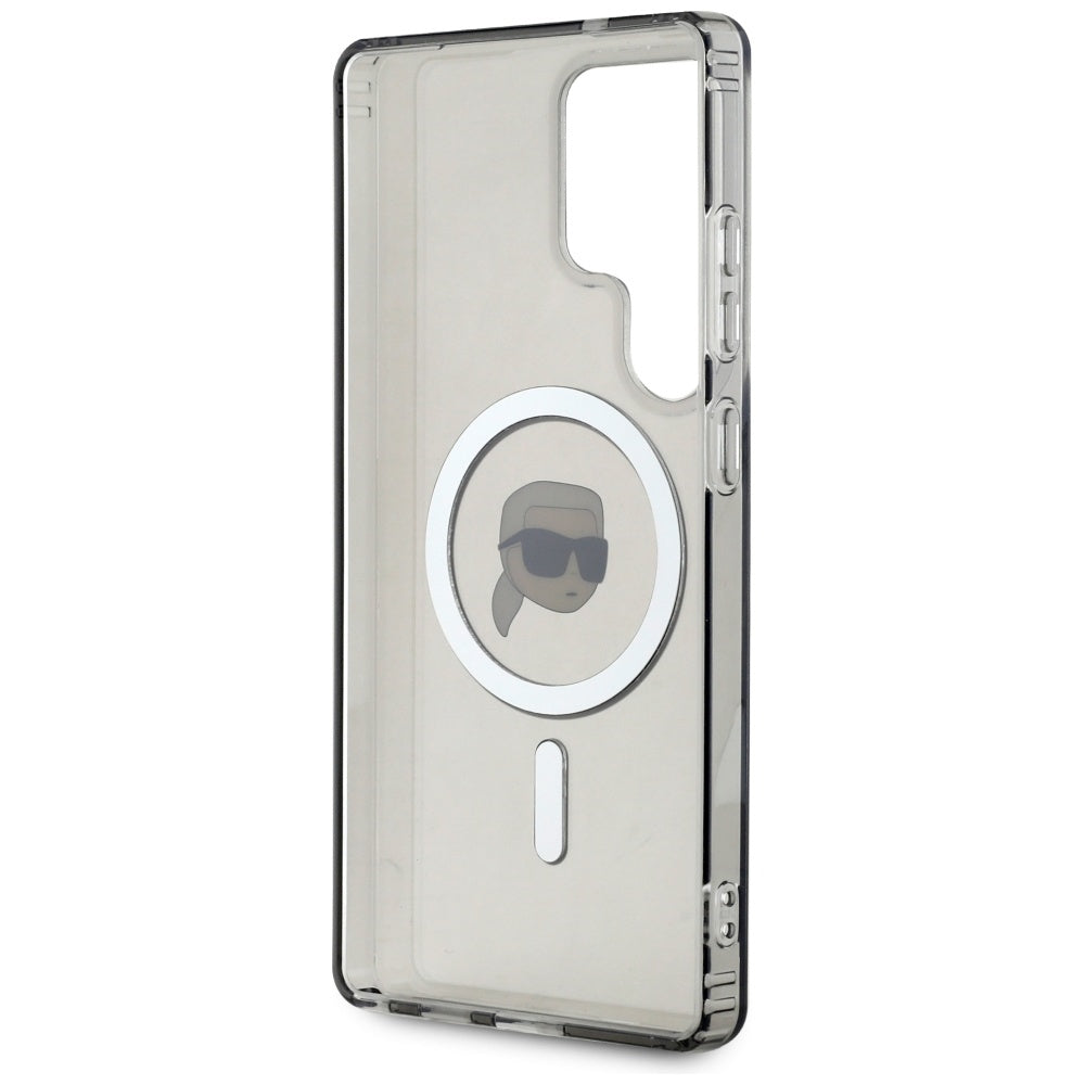 Futrola MagSafe za Samsung Galaxy S25 Ultra S938, Karl Lagerfeld, IML Karl's Head, Crna