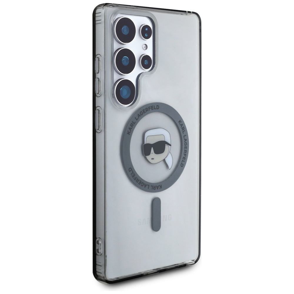Futrola MagSafe za Samsung Galaxy S25 Ultra S938, Karl Lagerfeld, IML Karl's Head, Crna