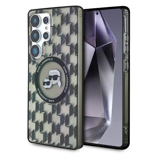 Futrola MagSafe za Samsung Galaxy S25 Ultra S938, Karl Lagerfeld, IML Monogram Karl & Choupette's Heads, Crna