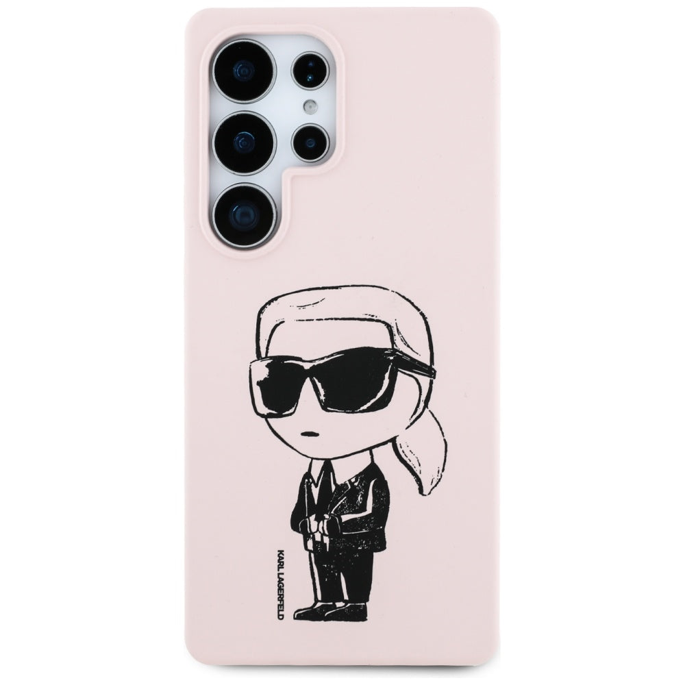 Futrola MagSafe za Samsung Galaxy S25 Ultra S938, Karl Lagerfeld, Silikonski Grafiti, Roza
